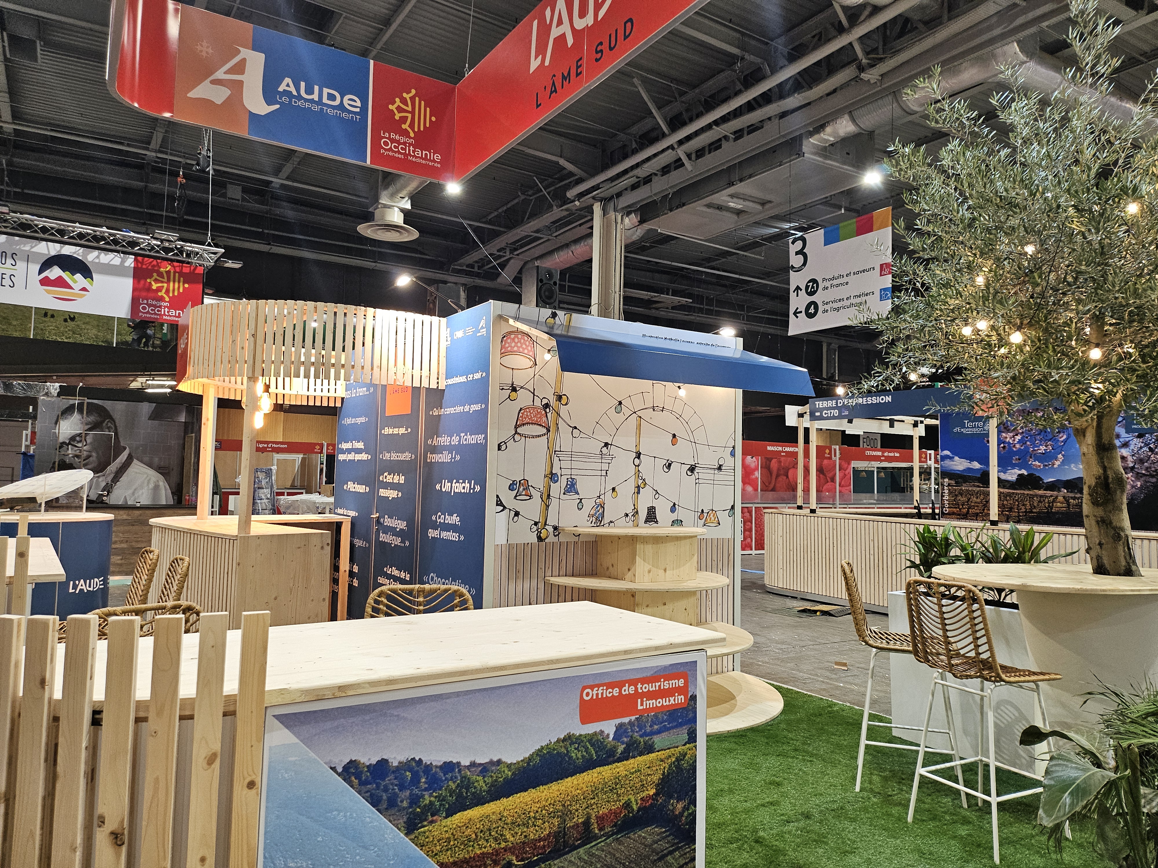 Stand du département de l'Aude au salon de l'agriculture de paris en 2025
