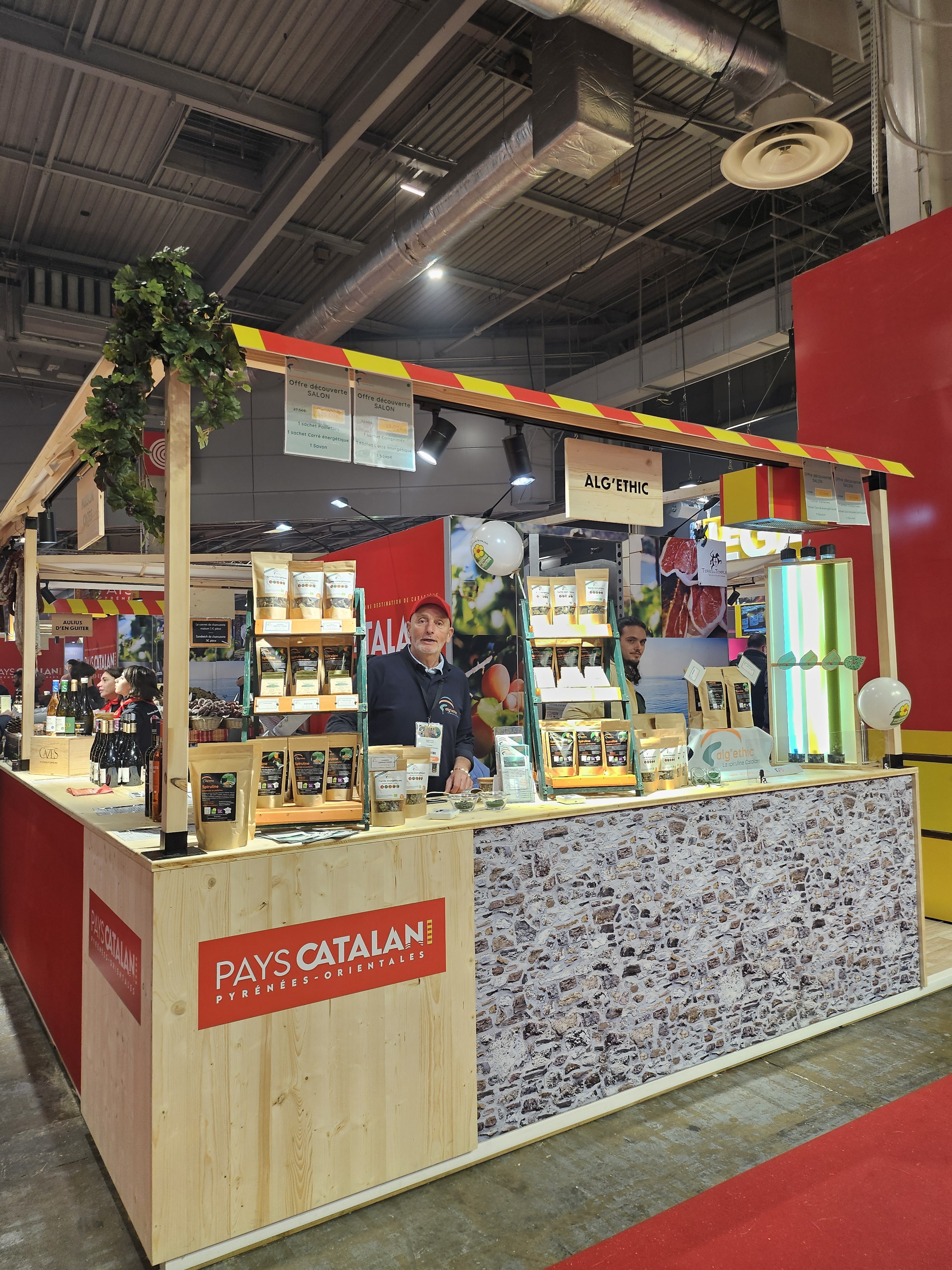 stand producteur au couleur du département des Pyrénées Orientales 